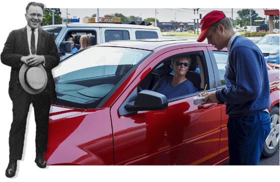 employee taking order