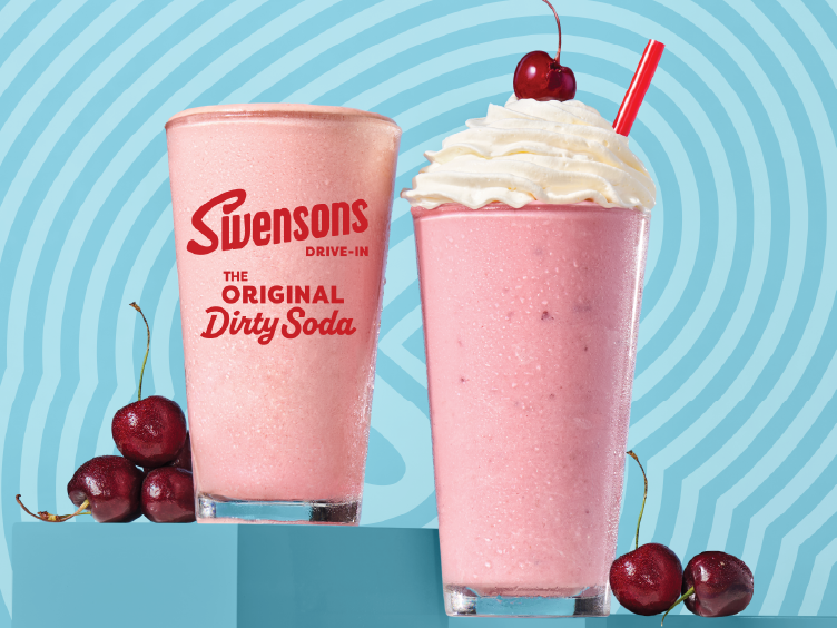 Cherry Cola Whip, The Original Dirty Soda and Cherries Jubilee Shake